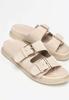 Wittchen Women's Beige Suede Leather Flip-Flops