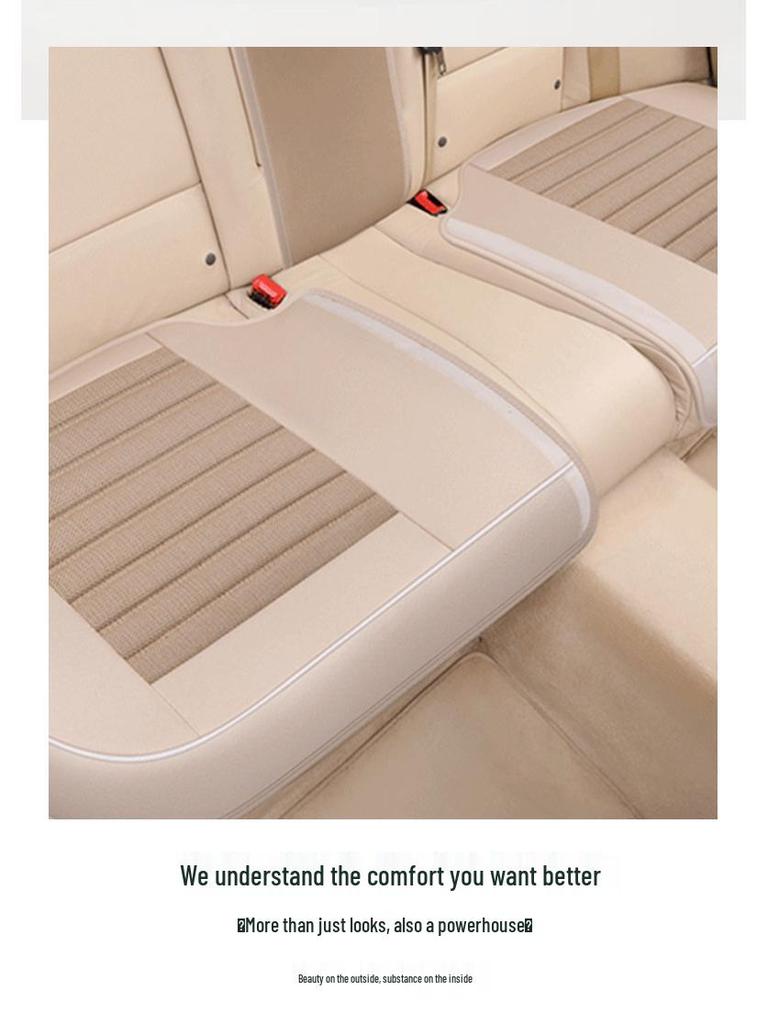 Universal Four-Season Backless Car Seat Cushion Set (3-Piece) for Driver and Passenger