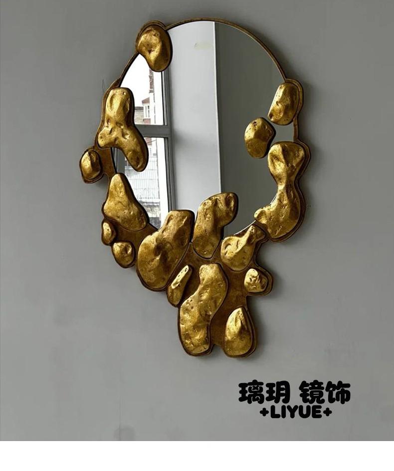 Irregular art-shaped mirrors, American-style creative restaurant special-shaped dining side mirrors, hotel decorative mirrors