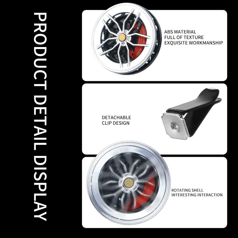New car air outlet clip car mounted rotating wheel hub aromatherapy perfume seat air conditioning accessories wheel accessories