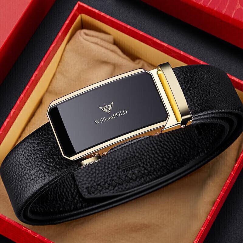 Ceinture pour homme WILLIAMPOLO en cuir de vachette à boucle automatique