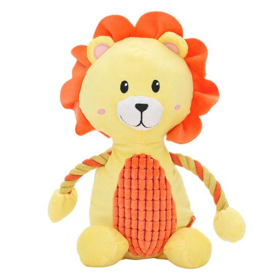 Plush Flower Dog Toy Corduroy Chew Toy Interactive Tulip Squeaky Stuffed Puppy Teething Toy for Teeth