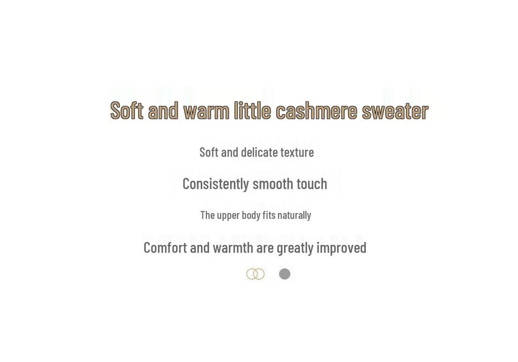 Stylish Soft Knit Cashmere Sweater for Women – Slimming Pullover, 2025 Autumn/Winter Collection