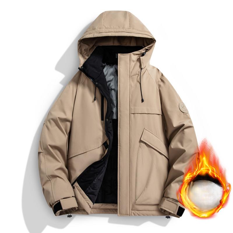Autumn and Winter New Outdoor Temperament Cotton-padded Jacket Thickened Jacket Warm Hooded Casual Cotton-padded Clothes