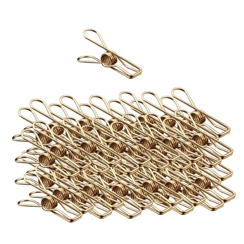 

Steel Clips gold 40pcs/pack Clamps Wire Stainless Wind-proof plating