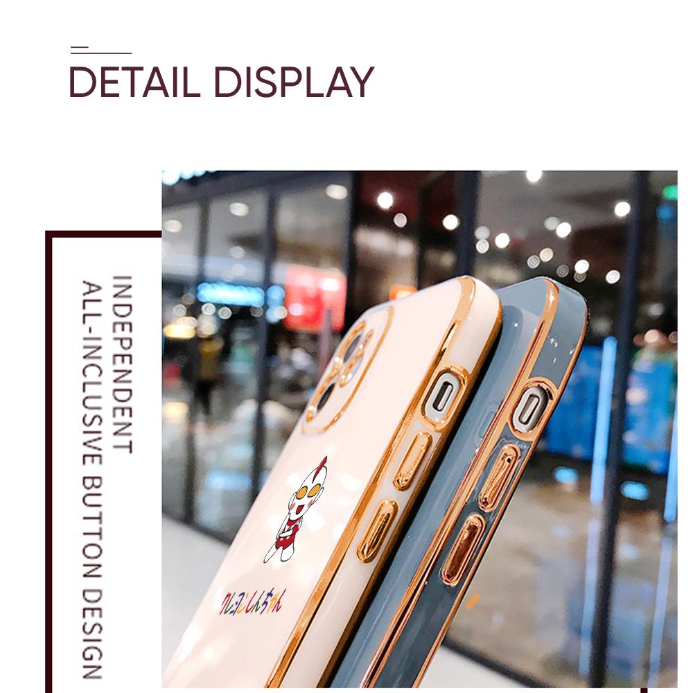 Bunte Druckmuster Quadratisches Randmuster Gehäuse Überzogene Telefonschale Luxus Überzogene Weiche Telefonhülle für Huawei Honor Xiaomi Redmi