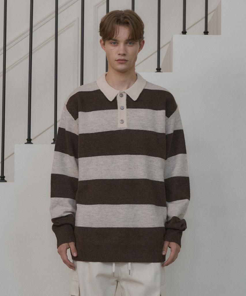 Wednesday Oasis Always Striped Collar Knit (2 Colors)