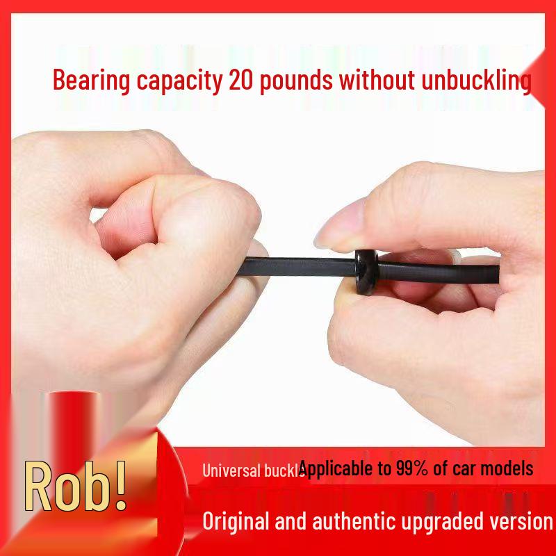 Black Multifunctional Cable Tie Strap with Buckle and Nail Fastening