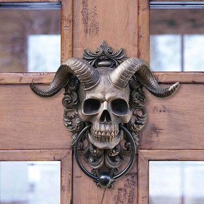 Neuer Türklopfer im antiken Retro-Design, dekorativer Totenkopf-Türklopfer, Wandkunst, dekorativ