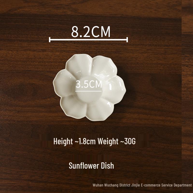 Exquisite Ceramic High-Footed Snack and Dessert Plate - Zen Style