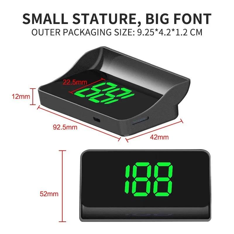 V9 Universal Car HUD Display,High-Definition KM/H Speed Projection for Windshield,Plug&Digital Head-Up Dashboard for All Vehicle