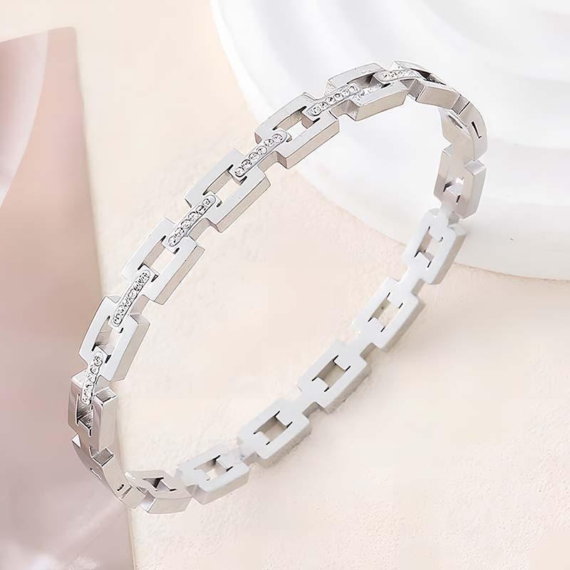 2026 Simple Evil Eye Bracelet Does Not Fade Temperament Light Luxury Niche Women Rose Gold Hollow Flower