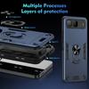 KEYSION Shockproof Armor Case for Infinix Hot 60i 5G Soft Silicone+PC Metal Ring Stand Phone Back Cover for Infinix Hot 60i 5G