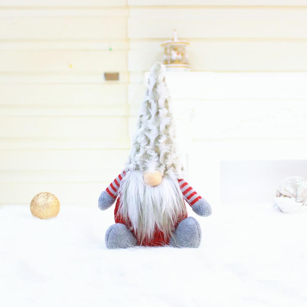 2pcs Plush Faceless Santa Dolls for Christmas Indoor Decor Create Joyful Festive Ambiance on Desks Tables and Shelves