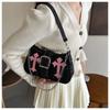 Casual Canvas Shoulder Bag Metal Buckle Underarm Bags Tote Bags Women Girls