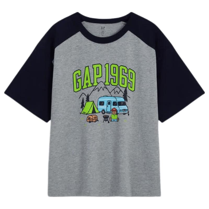 GAP Boys Logo Bear Print Short Sleeve T-Shirt 160/76 белый