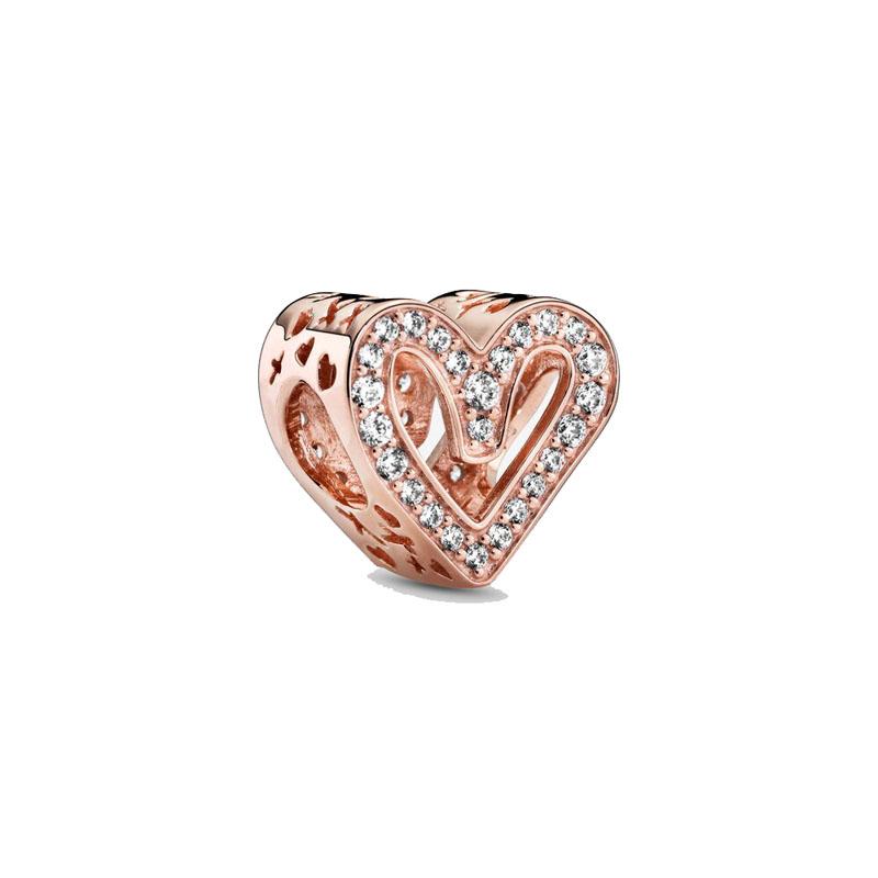 New copper Plated Rose Gold Plated Dangle Charm Bead Charms Compatible With Authentic Women Bracelets Bead Charms Charm for Pendant Necklaces Jeweller
