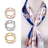1pcs Women Shawl Ring Clip Scarves Fastener Silk Scarf Buckle Holder Hollow Brooches Wedding Jewelry Female Clothing Accessories