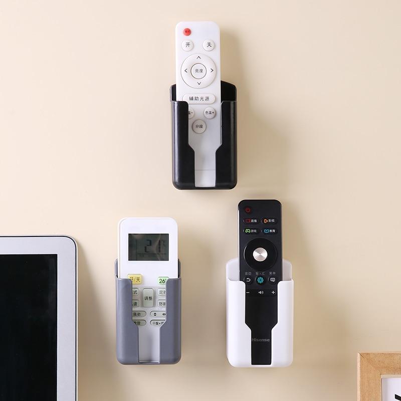 Wall-Mounted Air Conditioner Remote Control Stand Plastic Durable Living Room Storage Box No-Punching Remote Control Storage Box