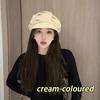 Cloud Hat Women'S Japanese Style Face-Showing Small Plain-Looking Beret Casual All-Match Beret Octagonal Cap