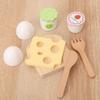 Children Simulation Breakfast Bread Milk Dessert Play House Combination Wooden Role Playing Toys