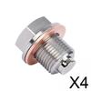 Engine Oil Pan Protection Plug Stainless Steel Magnetic Bolt CNC Machined for Motor Oil Sink M16X1.5
