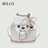 Silver Backpack Ladies All-Match Chain Commuter Small Backpack
