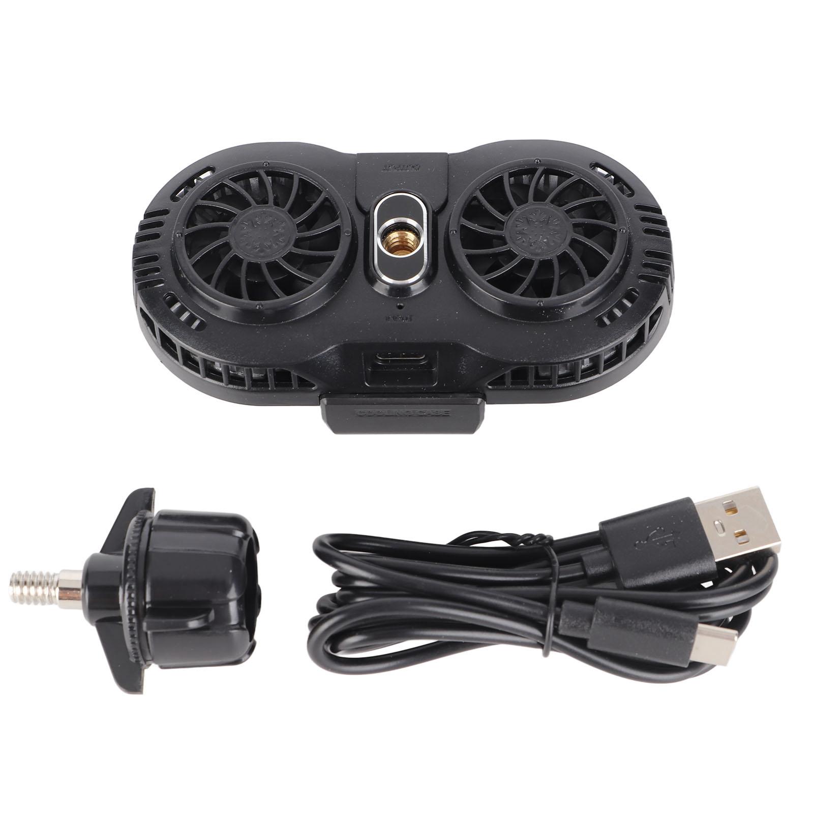 

Охлаждающий вентилятор для мобильного телефона, выдвижной бесшумный радиатор для сотового телефона с двойным полупроводниковым охлаждающим чипом чёрный