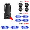 DAHZ7 14mm 21mm 26mm 3D Aluminum Car Remote Control Key Logo Emblem Sticker Decal for F150 Mustang Explorer Bronco Ranger
