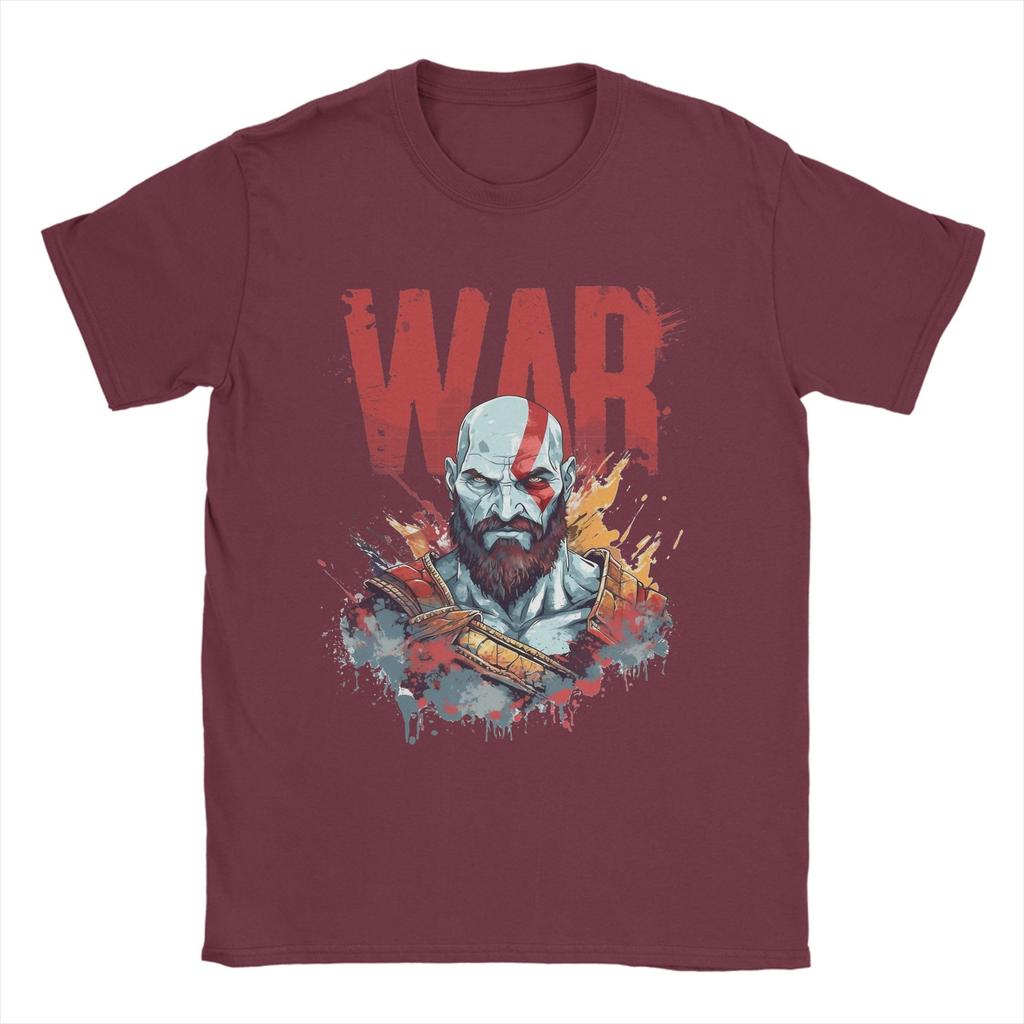 THE GOD OF WAR Unisexs T Shirt Novelty Tee Shirt Short Sleeve Round Neck TShirts Cotton New Arrival Tops