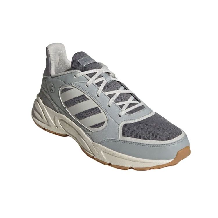 adidas Neo 90S Valasion Retro Síťovina Kůže Tlumení Protiskluzové Odolné Prodyšné Nízké Casual Běžecké Boty Unisex Teniska Šedá HP6767