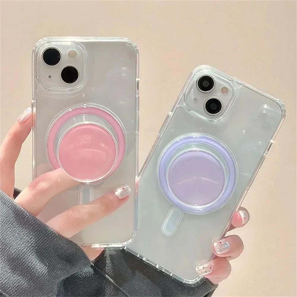Magnetic Folding Mobile Phone Grip Holder Socket Pocket Support for IPhone Samsung Mac Safe Ring Finger Expanding Stand posocket