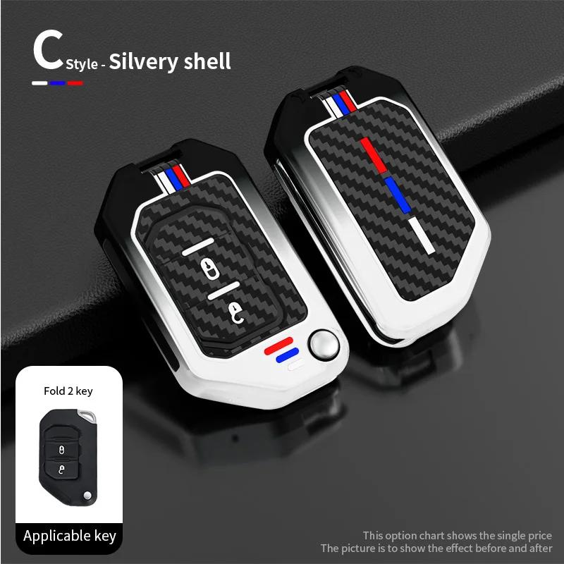 

Styling Mouldings Zinc Alloy Car Key Case Fob Protection Cover for Jeep Gladiator JT Jeep Wrangler JL U 2018 2019 2020 2021 Acce