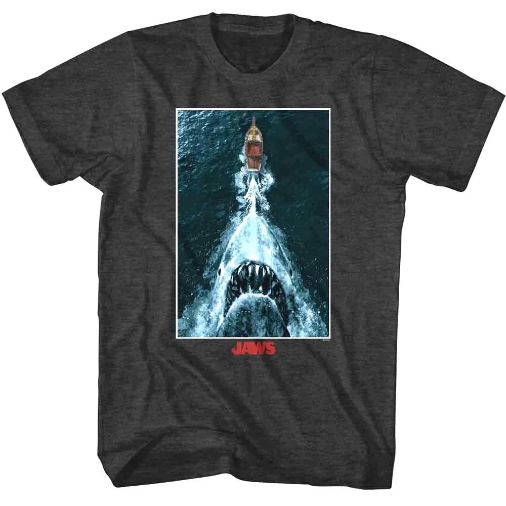 Jaws Shark Boat Chase Men s T Shirt L