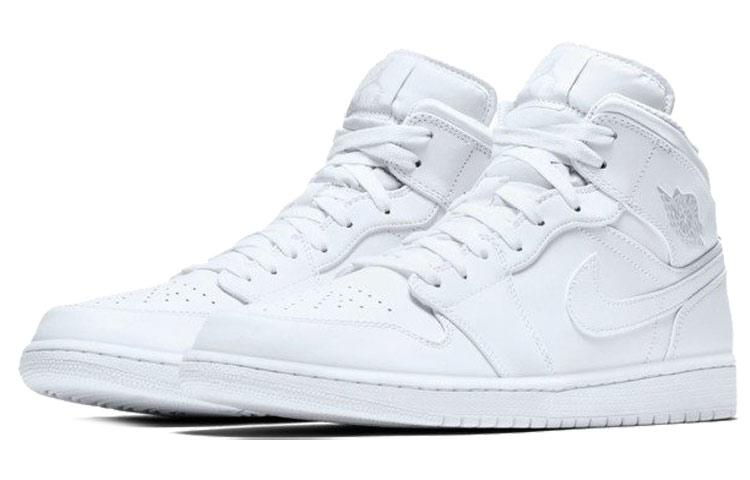 Air Jordan 1 Retro Mid 'White Pure Platinum' 554724-104