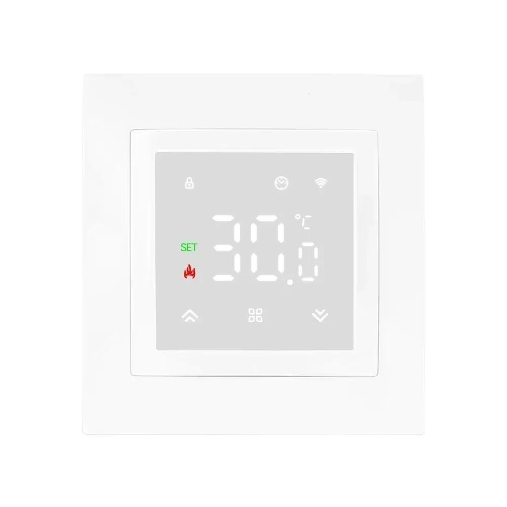 

WiFi Smart Electric Underfloor Heating Thermostat with Voice Control for Alexa Google Assistant and Programmable Modes білий