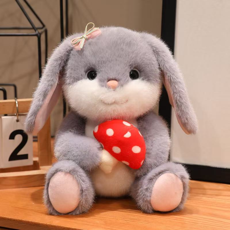 Newest Mushroom Rabbit Mushroom Green Plant Kawaii Plush Toy Figure Doll Cartoon Anime Cute Kids Birthday Holiday Gift Doll