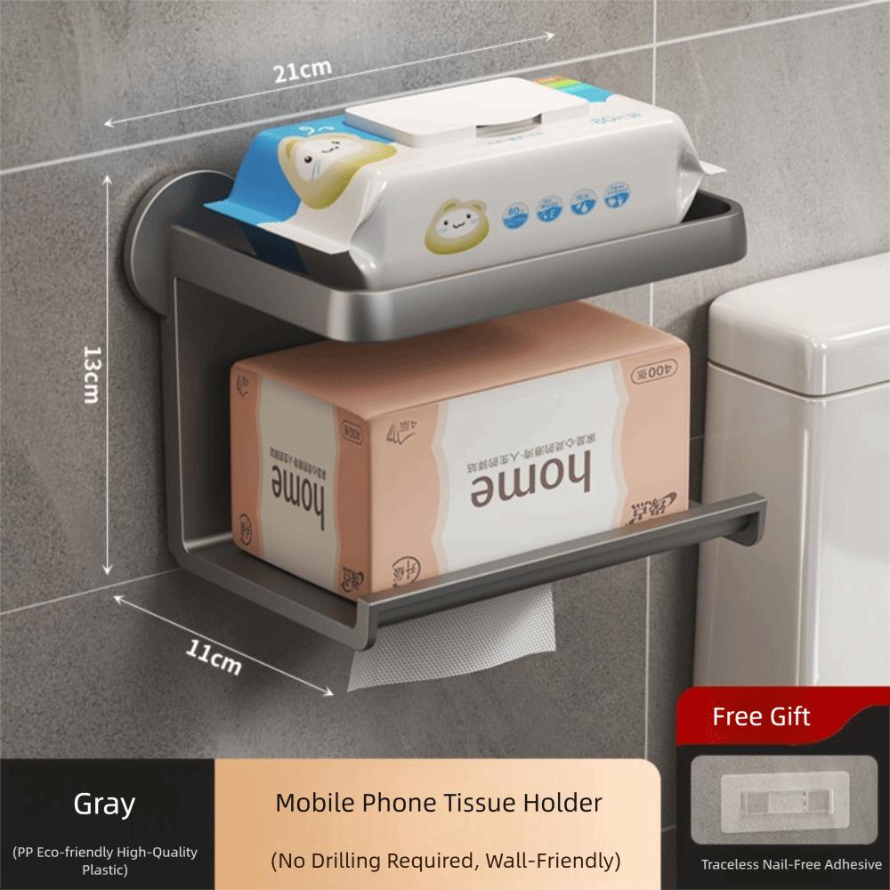 Bear Shape Toilet Paper Holder Stand Wall-Mounted Bathroom Storage Rack  Bathroom