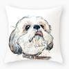 Sofa Pillowcase Bedroom Decoration Cushion Cover Cute Dog Yorkie Pug Pillow Car