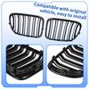 High Quality For BMW X1 E84 X1 18i 20i 25i 28i 2011-2016 Automotive External Accessories Double Line Smooth Black Front Grille