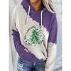 Autumn and Winter New Women's Clothing Christmas 3D Printing Hooded Pullover Long-sleeved Sweater Casual Fashion