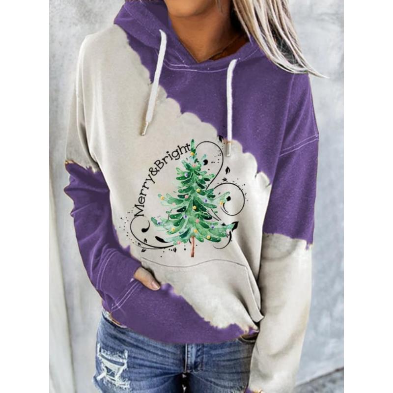 Autumn and Winter New Women's Clothing Christmas 3D Printing Hooded Pullover Long-sleeved Sweater Casual Fashion