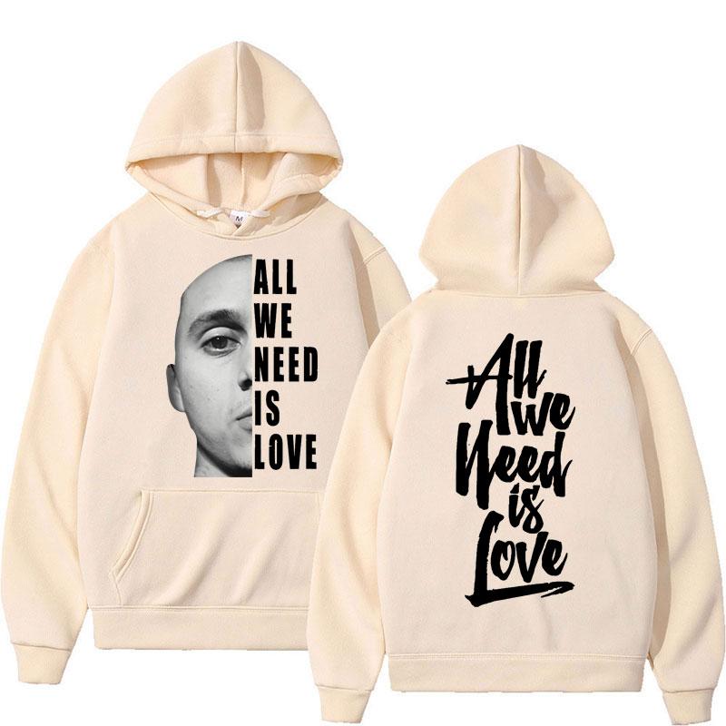 Rapper Canserbero Hoodies All We Need Is Love Pullover Men Women Trendy Vintage Oversized Casual Harajuku Sweatshirt Streetwear