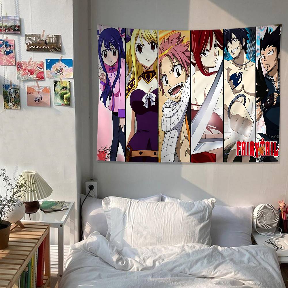 

Fairy Tail Anime Chart Tapestry Art Science Fiction Room Home Decor Cheap Hippie Wall Hanging 74x94cm(29x37in)
