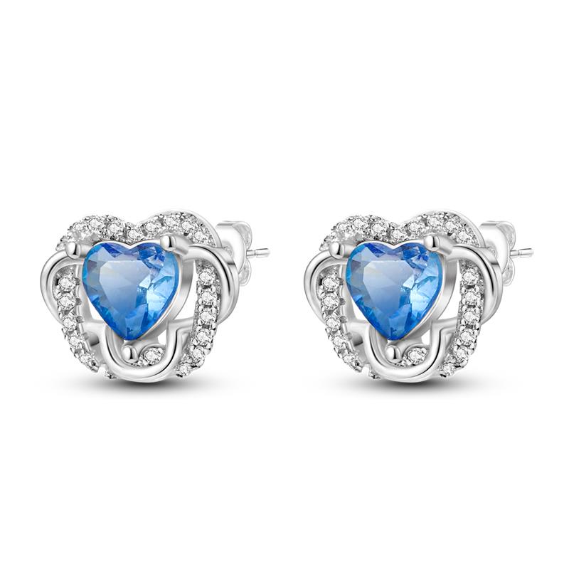 Cute Unicorn Stud Earrings Silver Plated for Little Girl Crystal Cat Mouse Elephant Heart Star Earring Gift Jewelry
