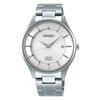 Seiko Selection SBPX101 Men's Solar Powered Watch White Dial Sapphire Glass Titanium Case and Strap