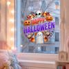 Waterproof PVC Party Decorations Halloween Window Clings, Cute Ghost Pumpkin Skull Happy Sticker, Reusable DIY Layout Double Sided Static Glass Decals