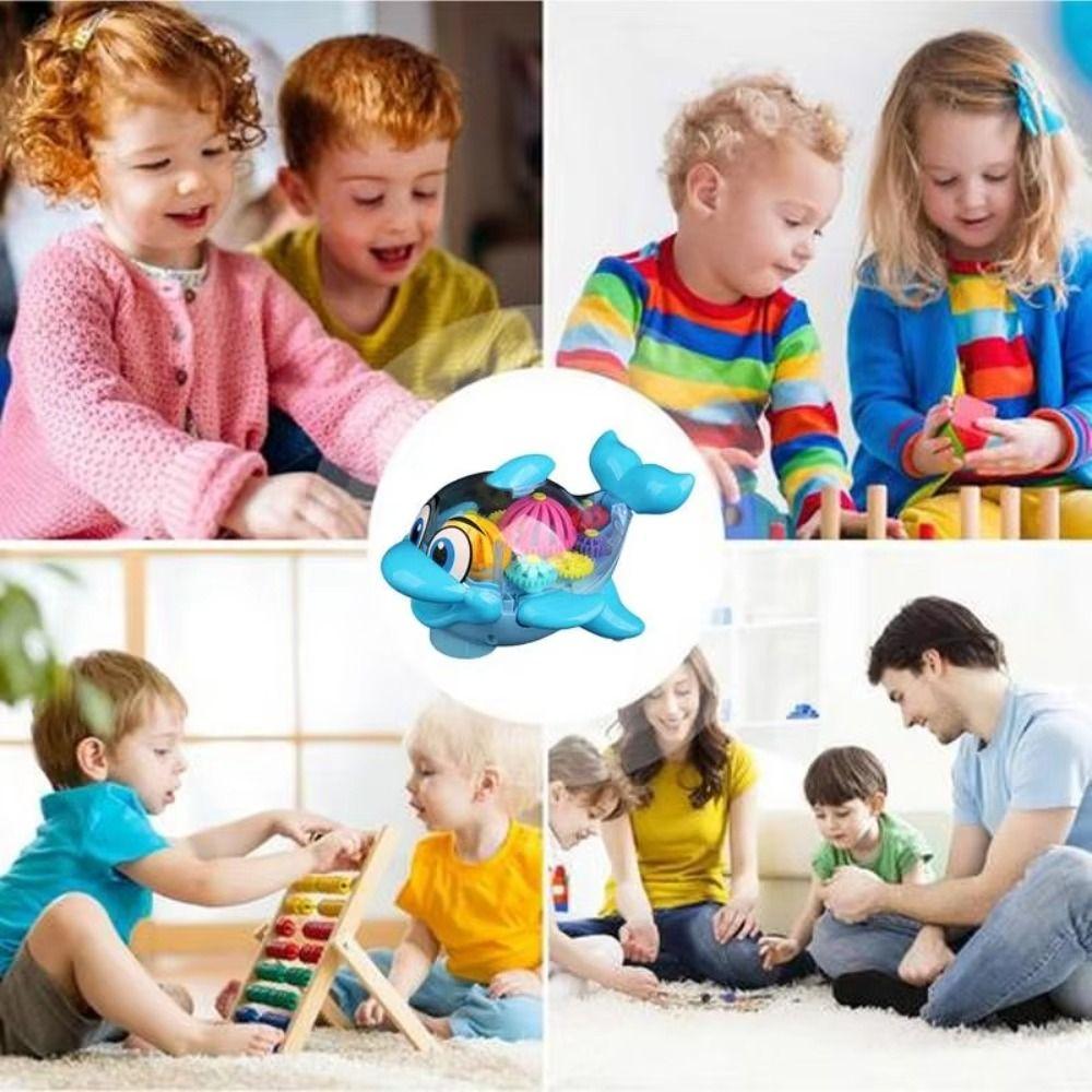 LED Light Up Dolphin Toy Light Music Simulation Sea Animal Toy  Children Gift