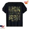 Christian Camouflage Scripture T-Shirt, Iron Sharpens Iron, Men's Fitness Tee