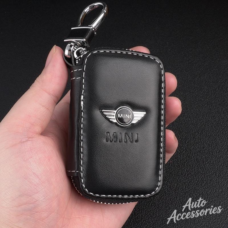 Car Key Case Leather Keychain Storage Bag Pendant For BMW MINI M Sport 1 3 5 7 Series X1 X2 X3 X4 X5 X6 X7 Keyring Accessories FN5